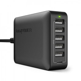 RAVPower RP-PC033 60W 6-Port Desk Charger – Black