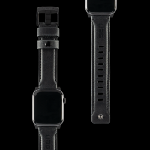 UAG Apple Watch 44/42mm Leather Strap – Black
