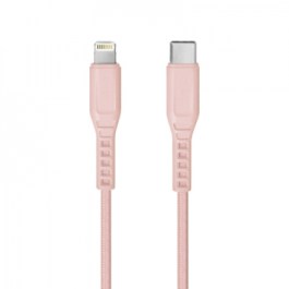 Uniq Flex USB C to Lightning Strain Relief Cable 1.2m  – Blush ( Pink )