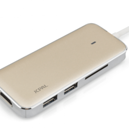 LINX USB-C Multiport Adapter with HDMI and SD Card Reader/Gold