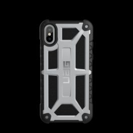 iPhone X (5.8 Screen) Monarch Case- Platinum/Black/Silver Logo- Retail Package
