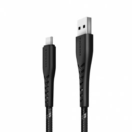 Energea NyloFlex USB2.0 USB-A to USB-C 3A Cable 3m – Black