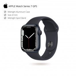 Apple Watch S7 41mm Midnight Aluminum Case with Midnight Sport Band