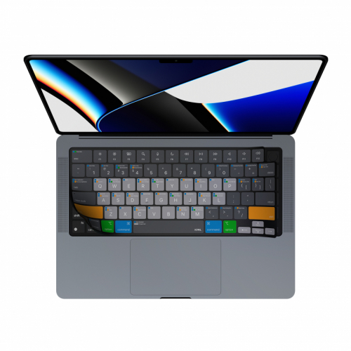 JCPal Verskin MacOS Shortcuts Keyboard Cover for MacBook Pro14″/16 [ US-Layout, English,Gray ]