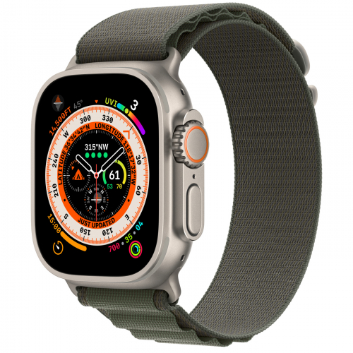 Apple Watch Ultra Titanium Case Green Alpine loop  49mm [ Size M ]