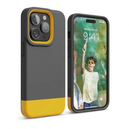 ELAGO GLIDE Case for iPhone 14 Pro Max 6.7″ – Dark Grey / Yellow