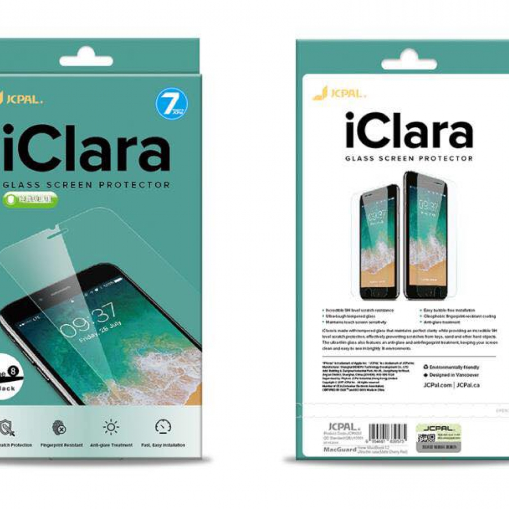 iClara Glass Screen Protector for iPhone 8 / 8 Plus