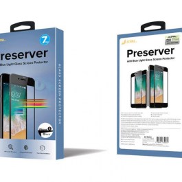 Preserver Anti-BlueLight Glass Screen Protector (0.26 mm , White) for iPhone 8 Plus