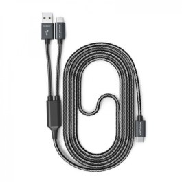 RAVPower 2-in1 1m/3.3ft USB-C to USB-A / USB-C Cable Charge & Sync
