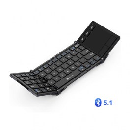 iClever BK08 Portable Tri-folding Bluetooth Keyboard with TouchPad – Grey