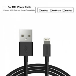 Choetech MFI Certified USB to Lightning Cable 1.2m – Black