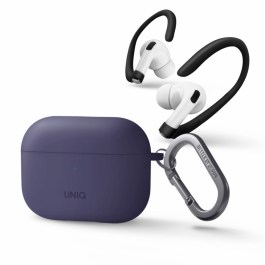 Uniq Nexo Active Hybrid Silicone AirPods Pro 2nd with Sports Ear Hooks – Purple