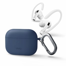 Uniq Nexo Active Hybrid Silicone AirPods Pro 2nd with Sports Ear Hooks – Blue