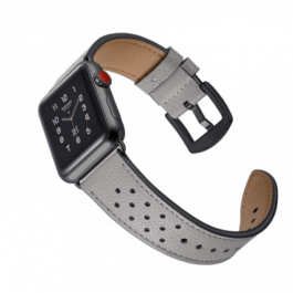Vogue Leather Band – Grey with Black Dot 44mm/42mm