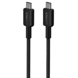 Anker 322 USB-C to USB-C Braided Cable 3ft/0.9m – Black