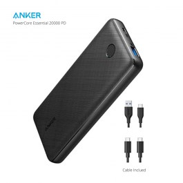 Anker PowerCore Essential 20000 PD20w – Black [ 2 Cable included ]