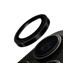 Uniq Optix Stainless Steel Frame | Sapphire Camera Lens Protector iPhone 15 Pro 6.1 – Black