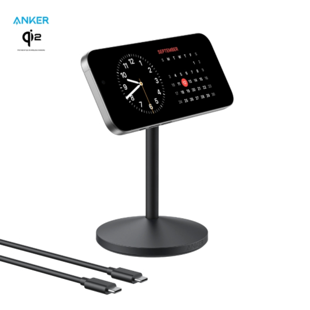Anker Ultra-Fast Qi2 Charging Stand with USB-C Cable - Black