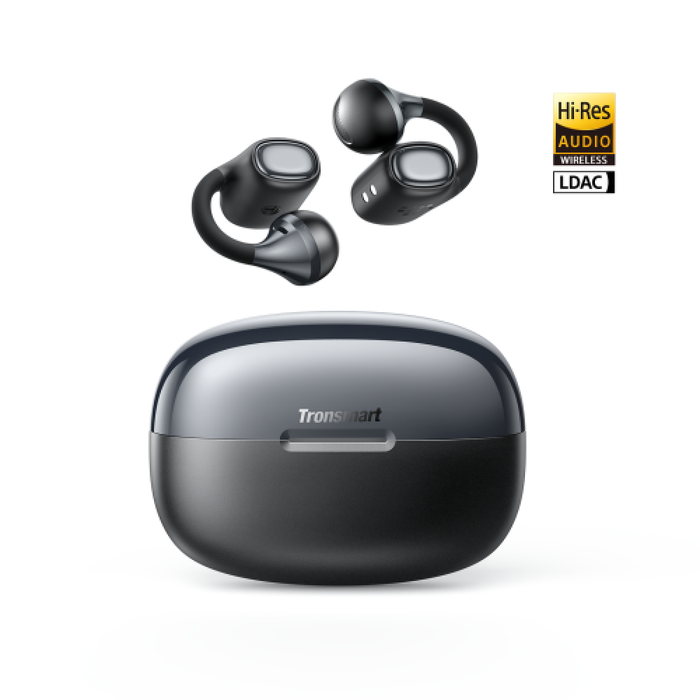 Tronsmart OpenFly Clip 2 Open Ear Clip-On Earbuds - Black