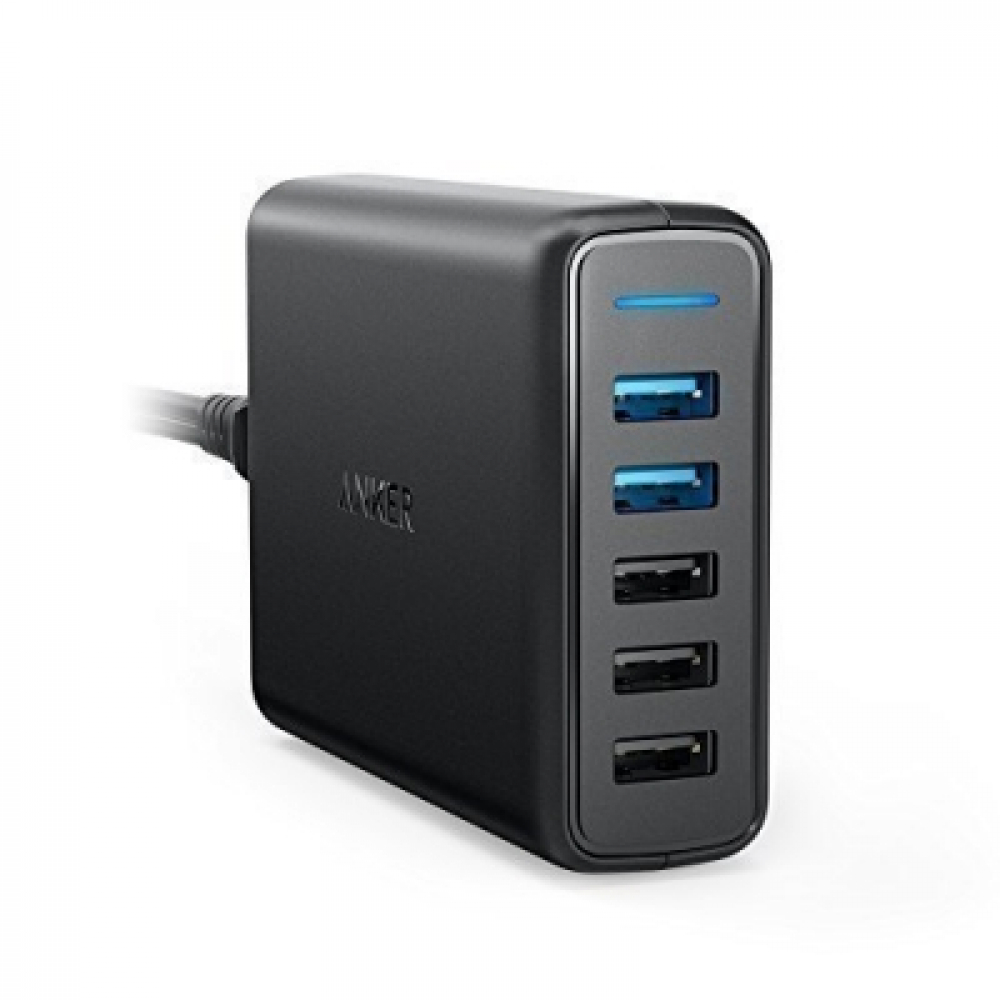 PowerPort 5 with Dual Quick Charge 3.0 Black