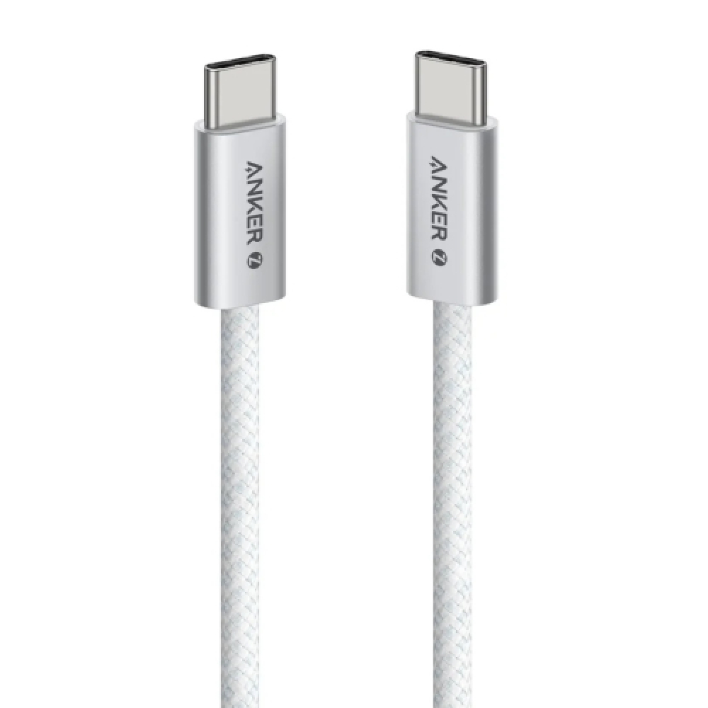 Anker Zolo USB C to USB C 240W Braided Fast Charging Cable 1m - White