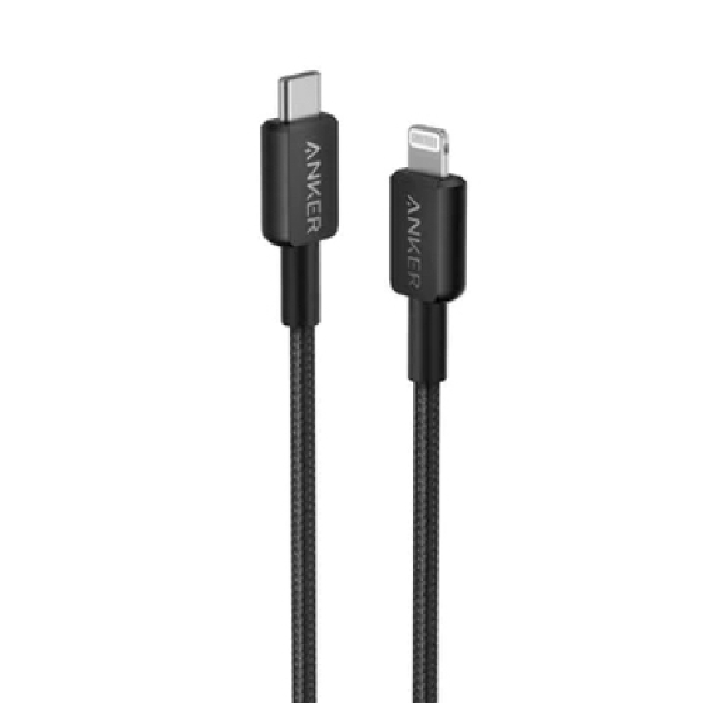 Anker 322 USB-C to Lightning Braided Cable 3ft/0.9m - Black