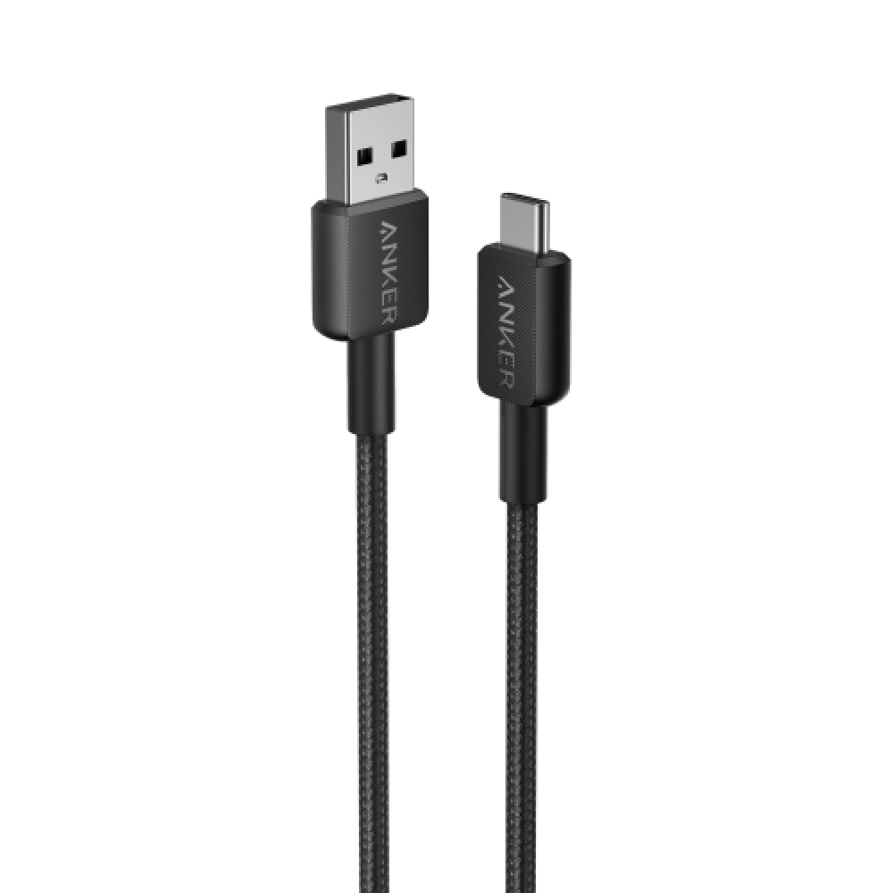 Anker 322 USB-A to USB-C Braided Cable 3ft/0.9m - Black