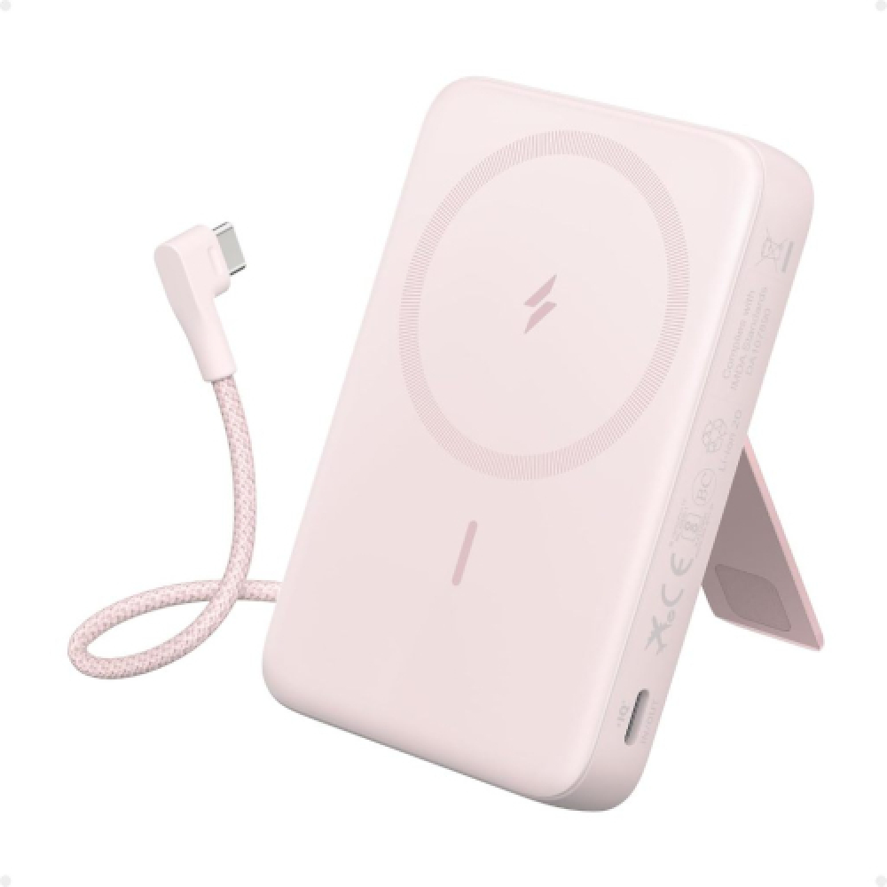 Anker Zolo MagSafe Power Bank 10K 30W with Cable - Pink