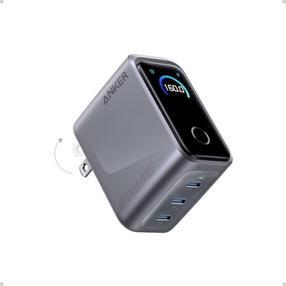 Anker Prime GaN 160w 3-Port Smart Display and Touch Control Online