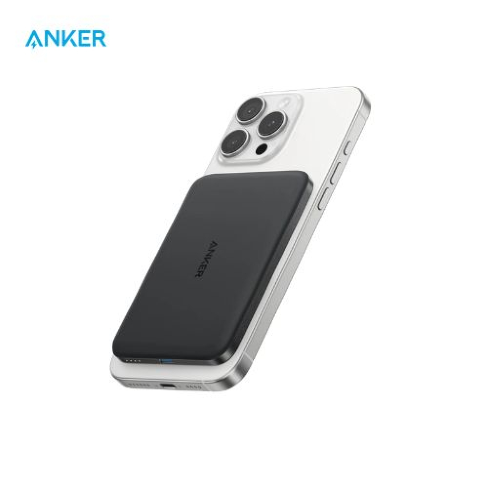 Anker Nano Power Bank ( 5K, MagGo, Slim ) - Black