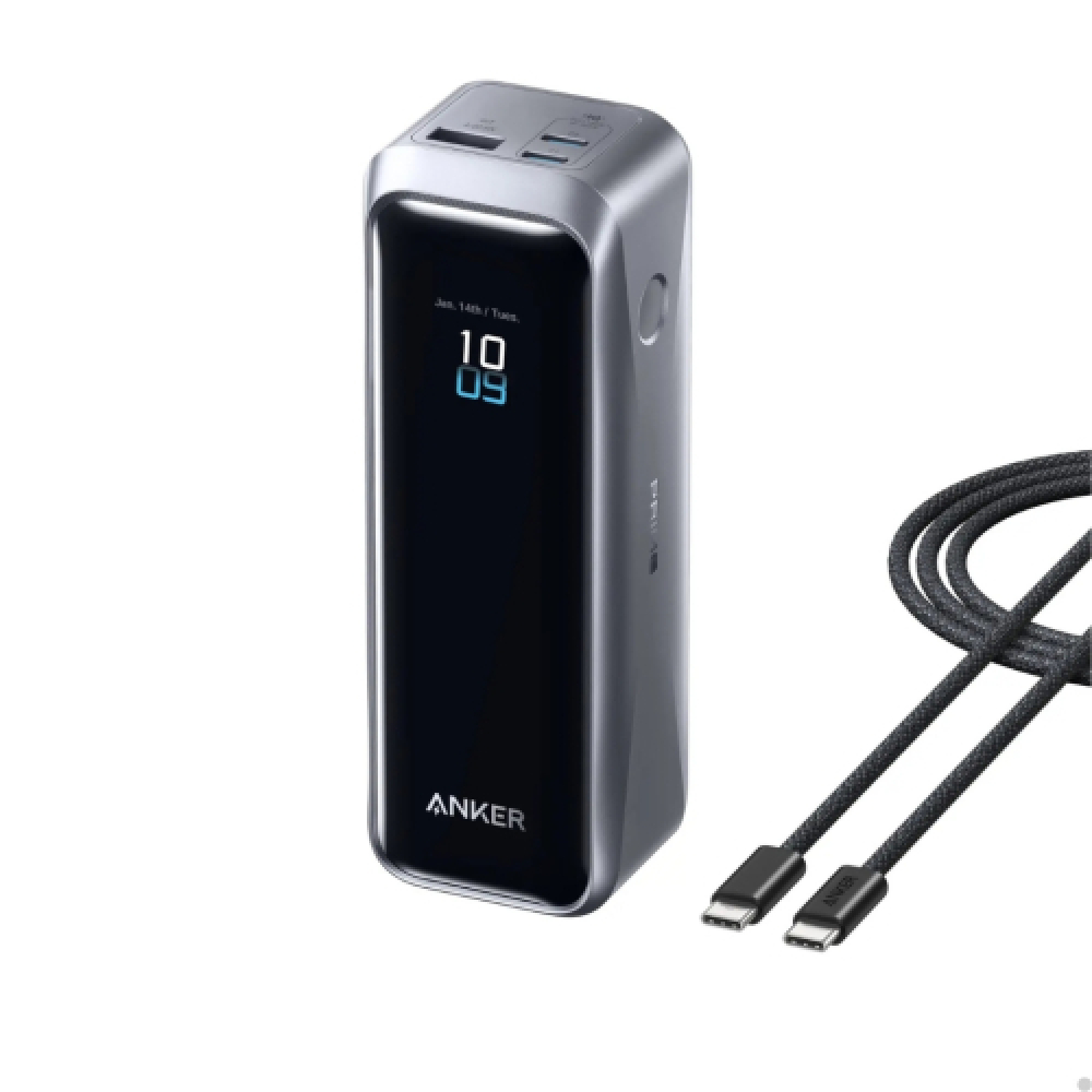 Anker Prime Power Bank 20K 3-Port 220W Laptop Portable Charge Offline - Black English