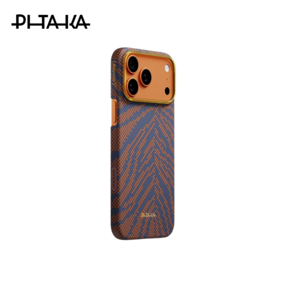 Pitaka Breath Of Veins Edge Case 17 Pro Max 6.9" - Burning Orange ( PitaTap™ )