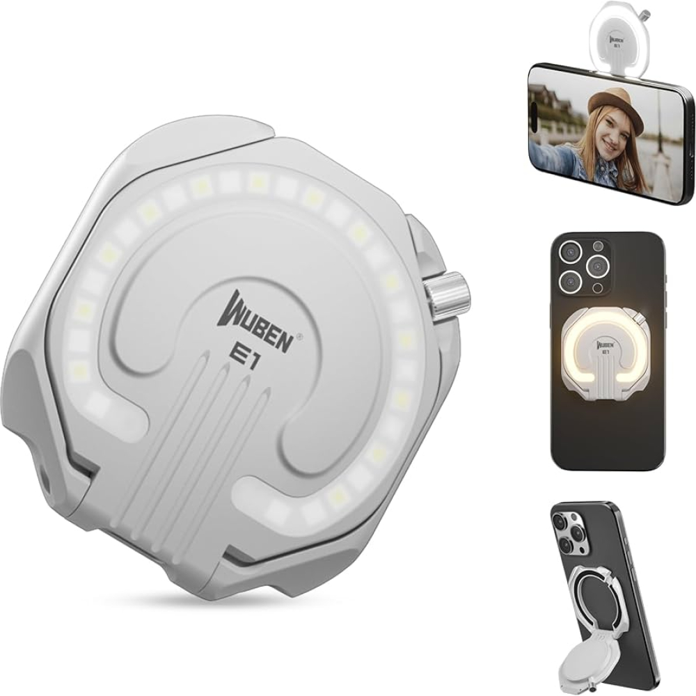 WUBEN Flash E1 300 Lumens | 70H | MagSafe Stand | Type-C - White