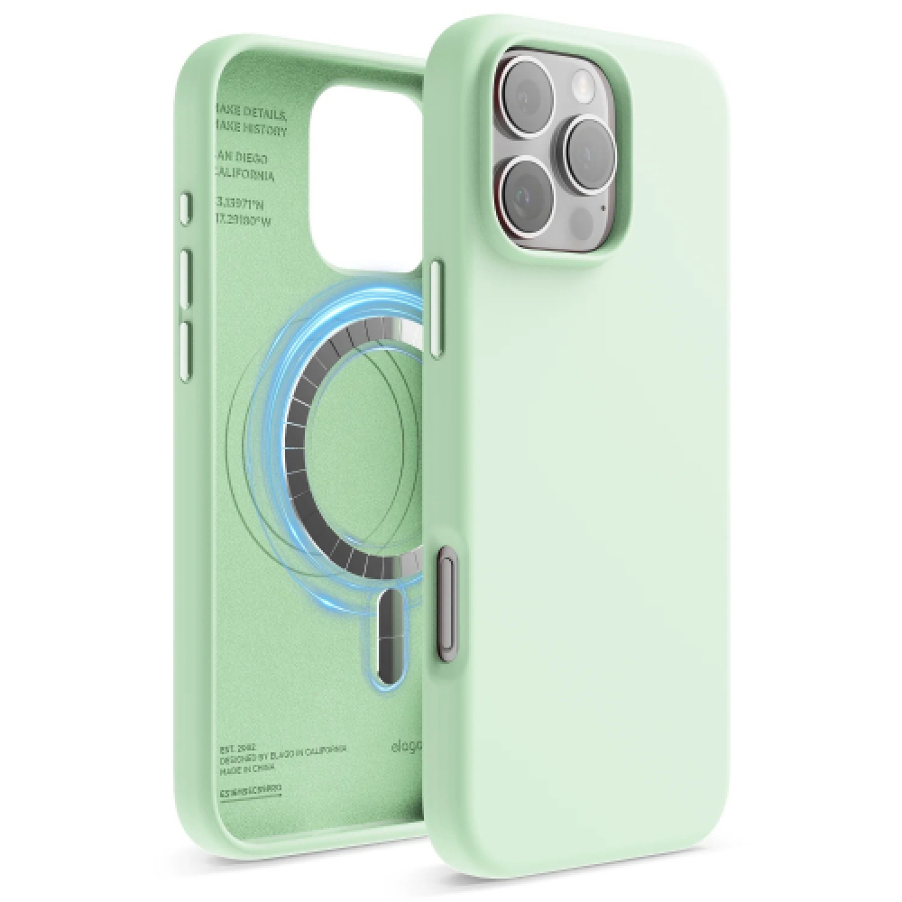 Elago MagSafe Silicone Case 16 Pro Max 6.9 - Soft Mint