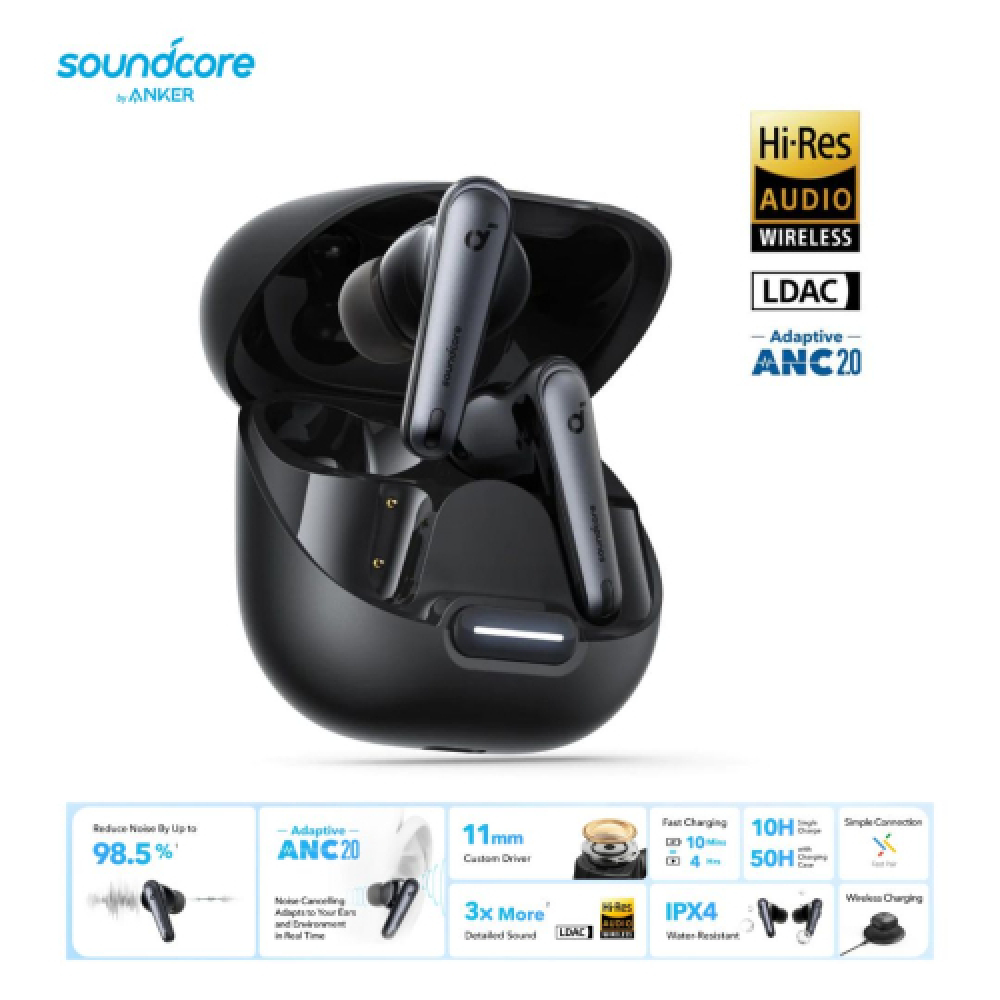 SoundCore Liberty 4 NC Hires Audio Wireless LDAC - Black
