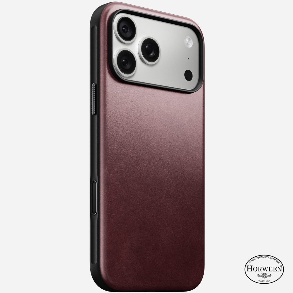 NOMAD Modern Leather Case Limited Edition [ Horween ] 17 Pro | 18 Pro - Burgundy Chromexcel