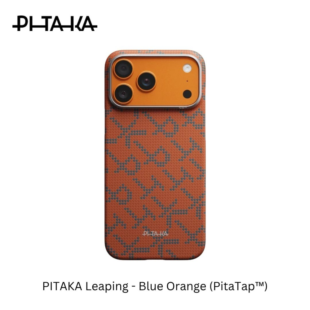 Pitaka Edge Case iPhone 17 Pro Max 6.9" - Monogram - Blue/Orange (PitaTap™)