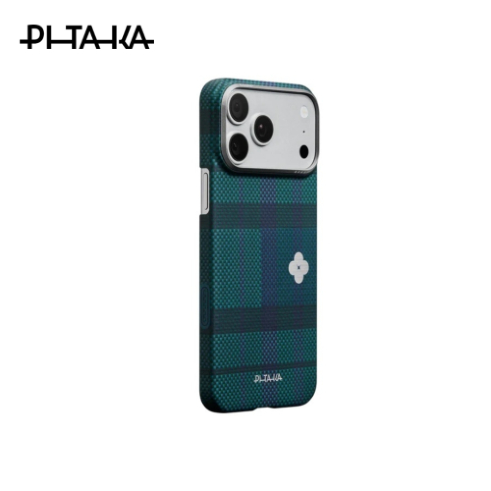 Pitaka Flora in Grid Edge Case 17 Pro Max 6.9" - Forest Dawn ( PitaTap™ )