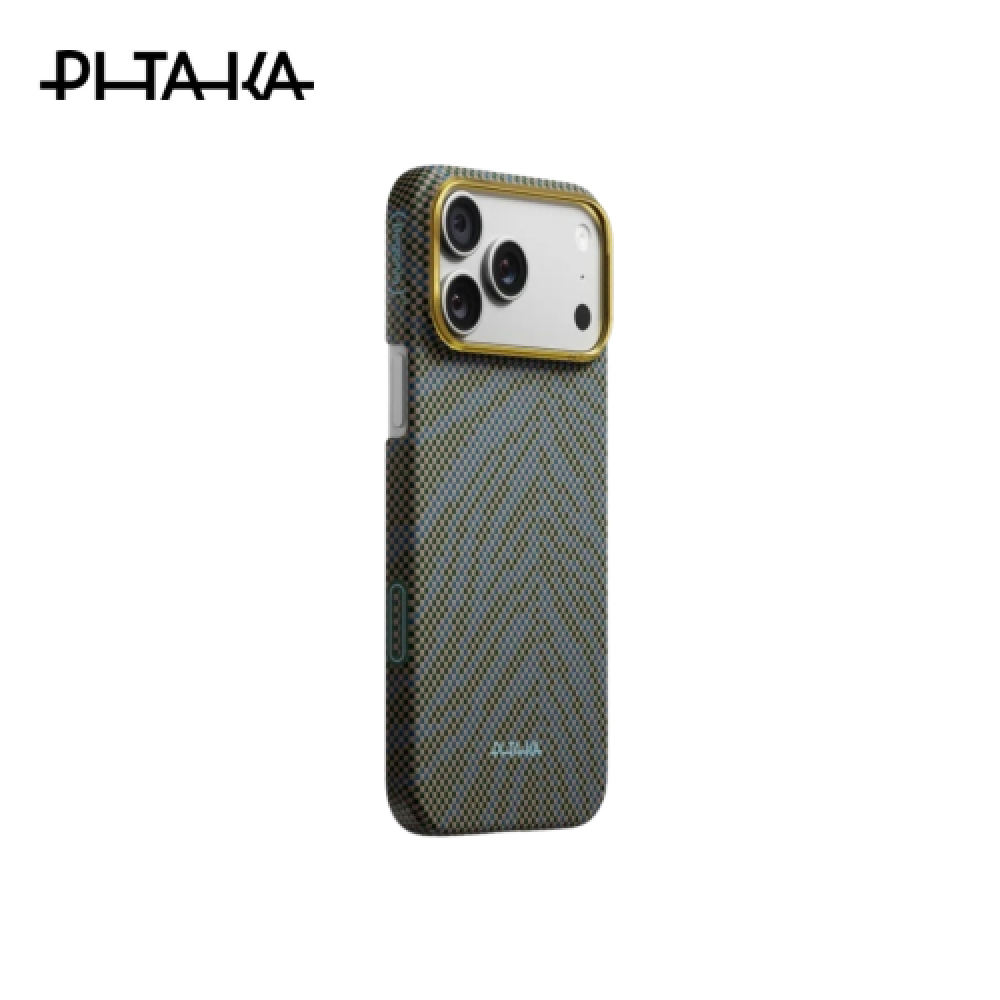 Pitaka Breath Of Veins Edge Case 17 Pro Max 6.9" - Dive Green ( PitaTap™ )