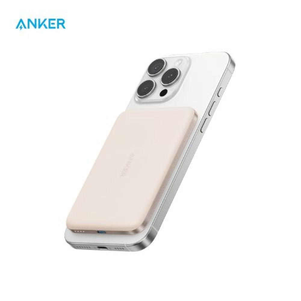 Anker Nano Power Bank ( 5K, MagGo, Slim ) - Light Pink